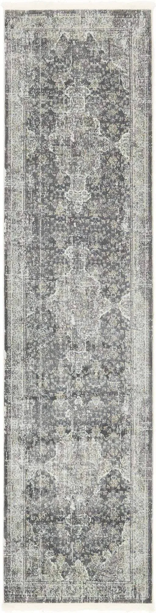 Unique Loom Panamericana Baracoa Runner Rug - 2& 7 x 10& (Dark Gray)
