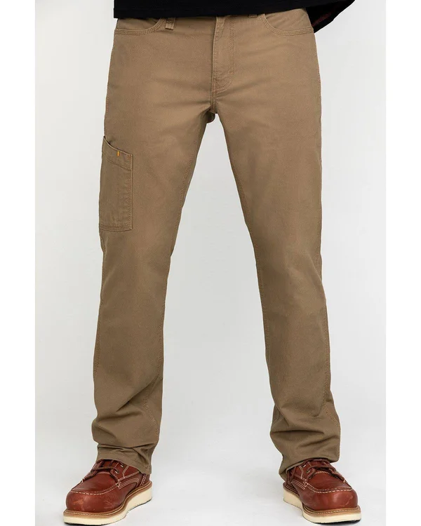 Ariat Men's Rebar M4 Khaki Low Rise DuraStretch Made Tough Stackable Straight Leg Pant