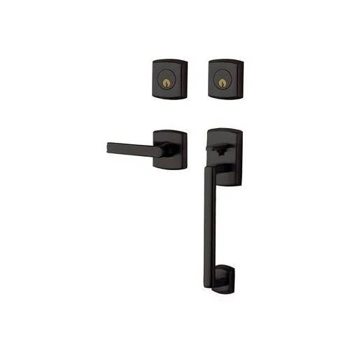 Baldwin Hardware - Soho Sectional Right Handed Double Cylinder Handleset with Soho Lever in Satin Chrome - 85386.264.RDBL