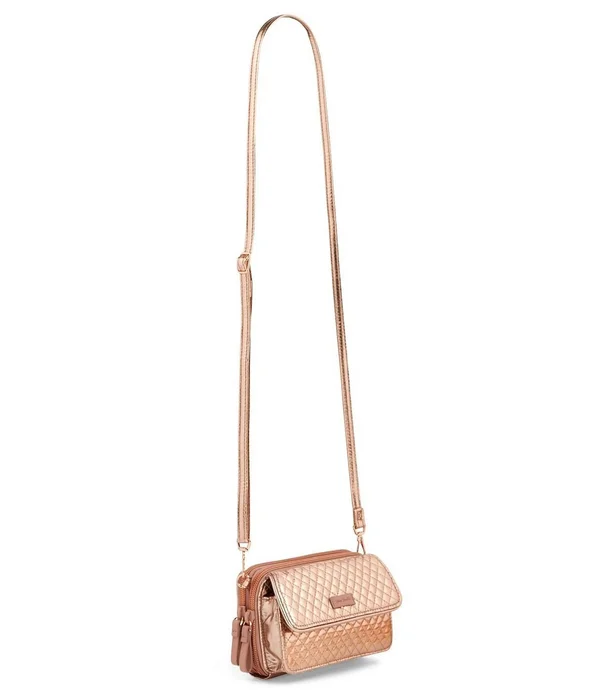 Vera Bradley Iconic RFID All in One Crossbody Rose Gold Shimmer