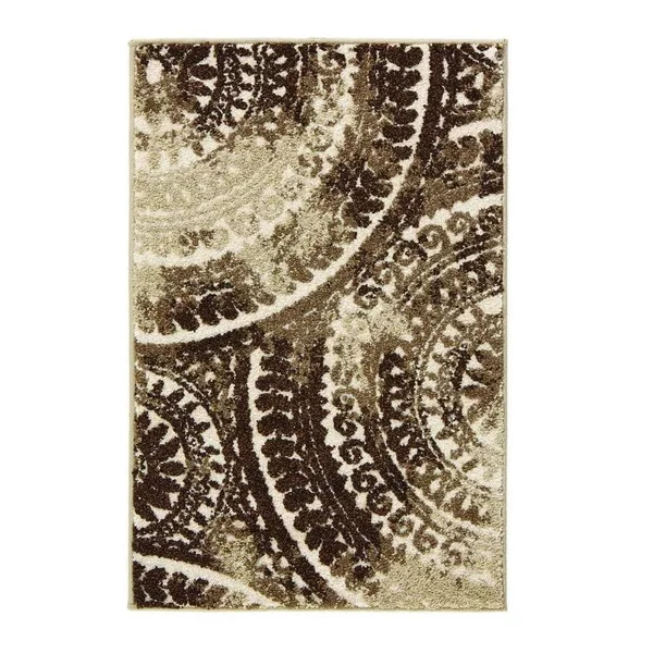 Home Decorators Collection Spiral Medallion Ivory/Brown 3 ft. x 5 ft. Area Rug