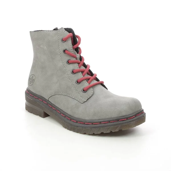 Rieker Docsy 05 Grey Womens Lace Up Boots 76240-40 in Size 38