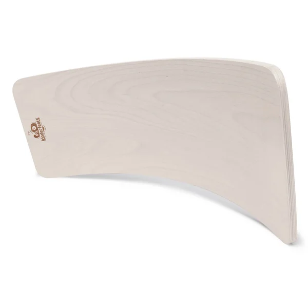 Kinderfeets Wooden Balance Board Waldorf Kinderboard - Children's Balance Toy Wobble - Spin, Rock, Slide White Wash