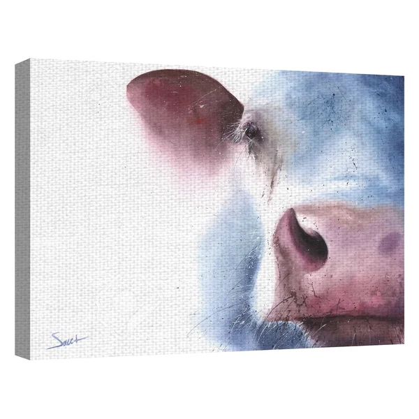 Masterpiece Art Gallery Watercolor Farmhouse Cow by Eric Sweet Canvas Art Print - 24x36