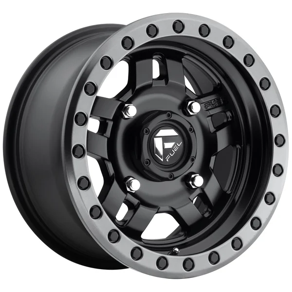 15x7 Black Wheel Fuel Anza D557 4x136 38