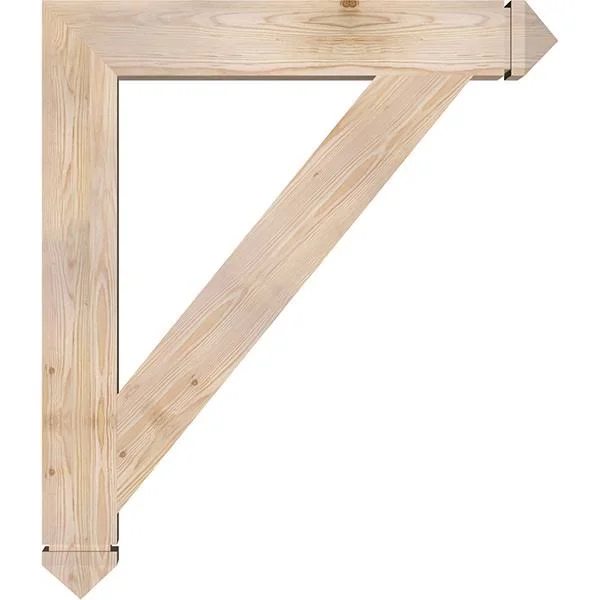 Ekena Millwork 5 1/2x22W x 38x22D x 44x22H Traditional Arts & Crafts Smooth BRACKET - Douglas Fir