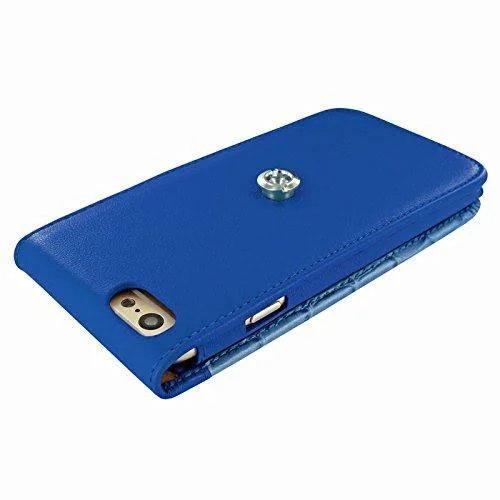 Piel Frama 682 Blue Swarovski Crocodile Magnetic Leather Case for Apple iPhone 6, 6S