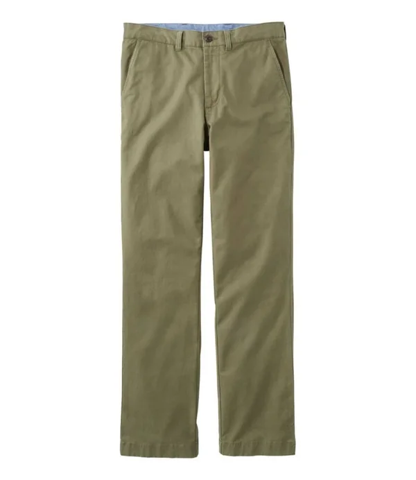 Men's Lakewashed Stretch Khakis, Standard Fit Gray 33x32, L.L.Bean
