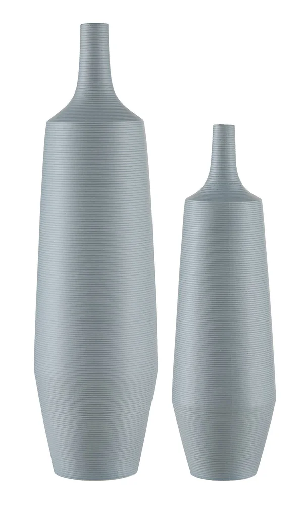 Tegan Vase Set of 2 Ceramic Blue - CVVZSA004A