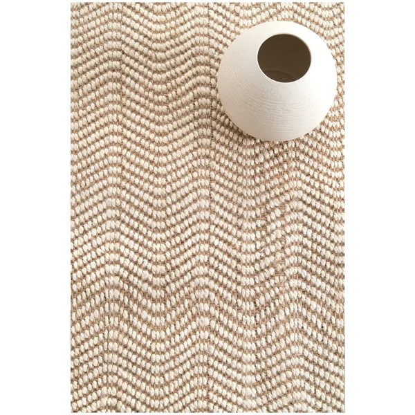 nuLOOM Don Jute with Fringe Natural 4& x 6& Area Rug