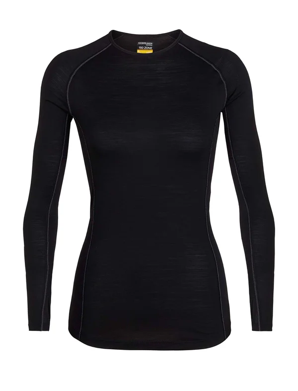 Icebreaker 150 Zone Long-Sleeve Crewe Top - Women's Black - M