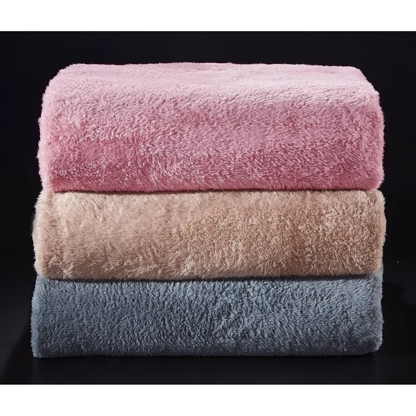 De Moocci Tipped Extra-Fluffy Blanket - Grey - Full/Queen