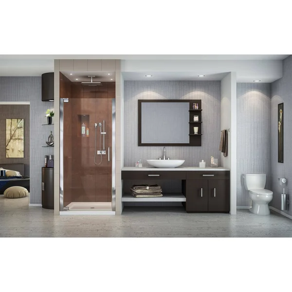 DreamLine SHDR-4128720-01 Elegance 28 3/4 - 30 3/4x22 Frameless Pivot Shower Door Chrome Finish