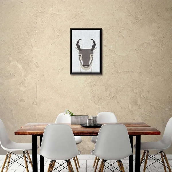 Porch & den Pronghorn Antelope Gallery Wrapped Floater-framed Canvas - 16x24