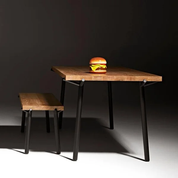 Blu Dot Branch Bench, Oak, Grey