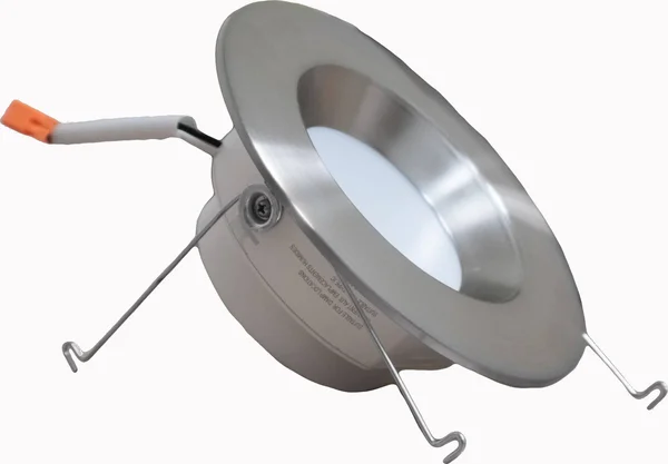 Multi Pack 5/6 inch Brushed Nickel Smooth Trim LED Recessed Downlight Retrofit - Choose Color Temp - Size: 5 Pack, Silver
