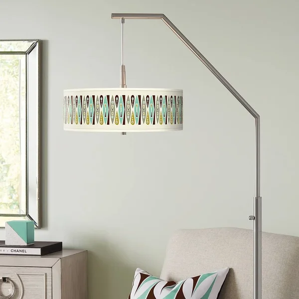 Ragnar Vernaculis II Giclee Shade Arc Floor Lamp