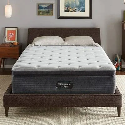 Twin XL Simmons Beautyrest Silver Kenosha Place 4 Plush Pillow Top 14.75 inch Mattress