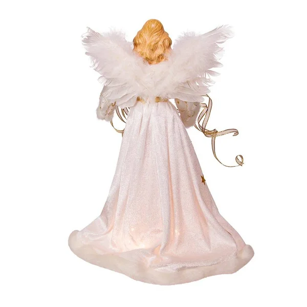 Kurt Adler 10-Light 16x22 Cream and Gold Angel Treetop