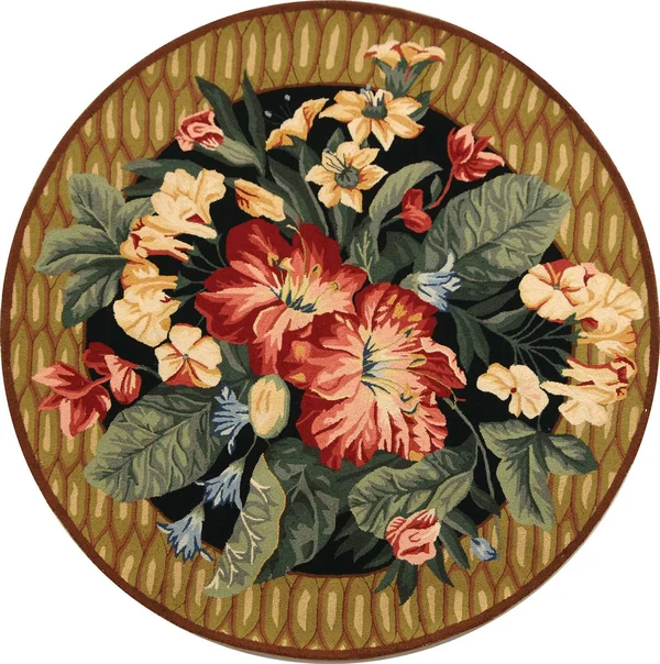 Safavieh Chelsea Black/Brown 3 ft. x 3 ft. Round Area Rug