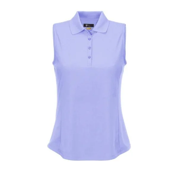 Greg Norman Women's Protek Micro Pique Sleeveless Polo - Black - Small
