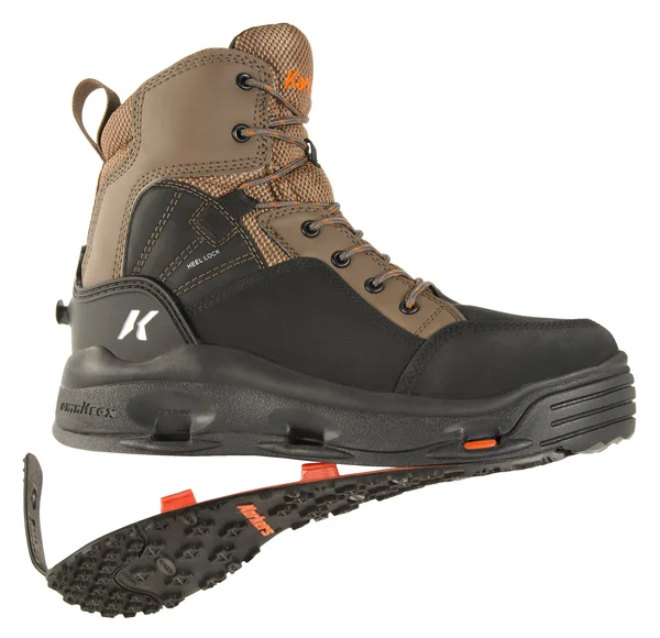 Korkers Buckskin Wading Boots, Kling-On/Studded Kling-On boot_size:15