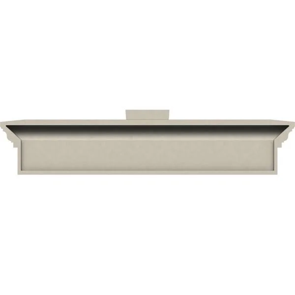 Ekena Millwork CRH09X115KF 115x22 Bottom Width x 121 1/4x22 Top Width x 9x22H x 1x22P Traditional Crosshead w/ Flat Keystone