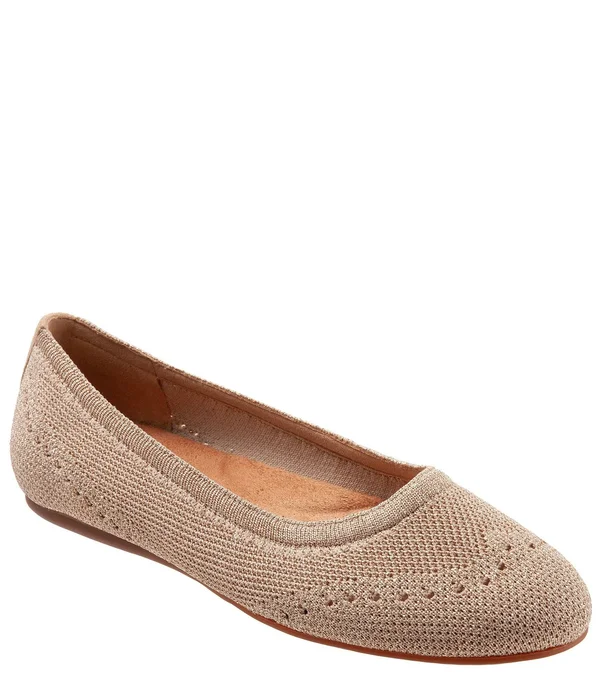 Women's SoftWalk Santorini Ballet Flat, Size: 10, Gold