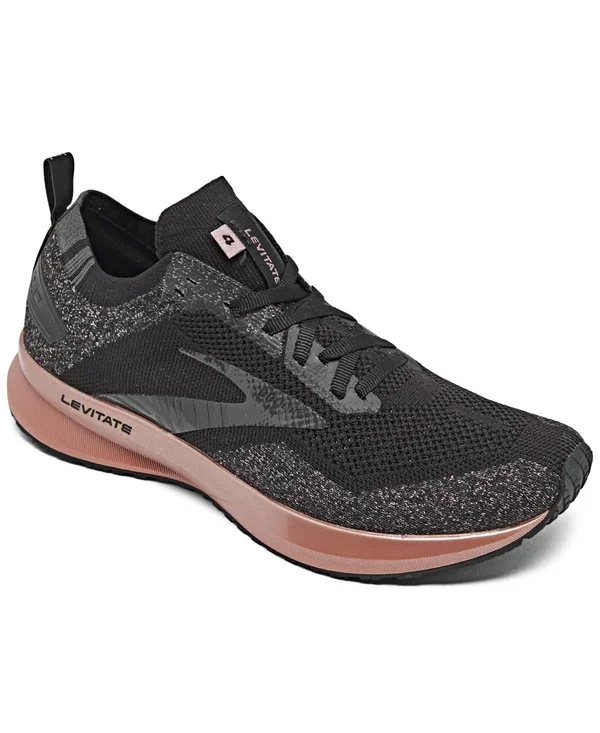 Women's Levitate 4 Running Shoe - Black/Ebony/Rose Gold - 5