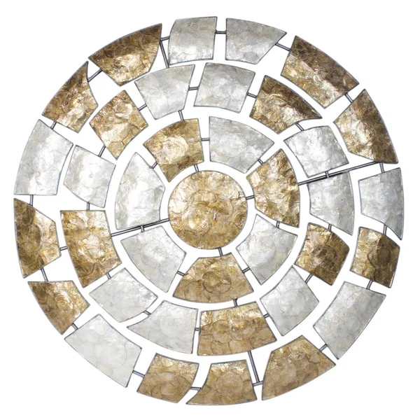Shelby 40 inch Round Metal and Capiz Wall Decor