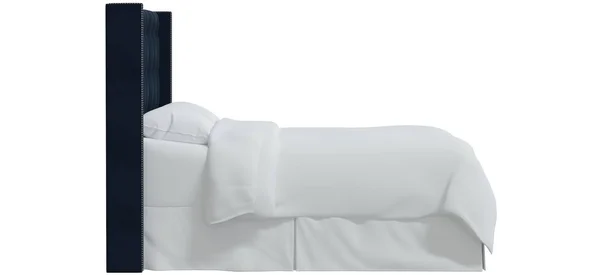 Cranford Nail Button Tufted Wingback Headboard by Skyline