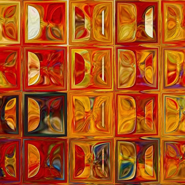 Picture Perfect International Mark Lawrence &Modern Mosaic Tile Wall Art #1, 2015& Giclee Stretched Canvas Wall Art, 24 Inches x