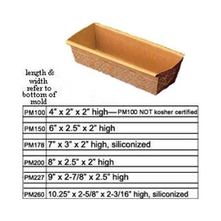 Novacart Paper Disposable Loaf Baking Mold PM227, Case of 480