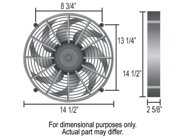 Derale 16913 High Output Radiator Pusher Fan