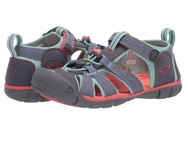 Keen Youth Seacamp II CNX Sandal - 7 - Flint Stone, Ocean Wave