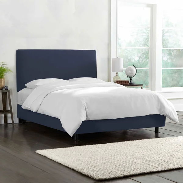 Skyline Furniture Custom Linen Upholstered Bed French Yellow King