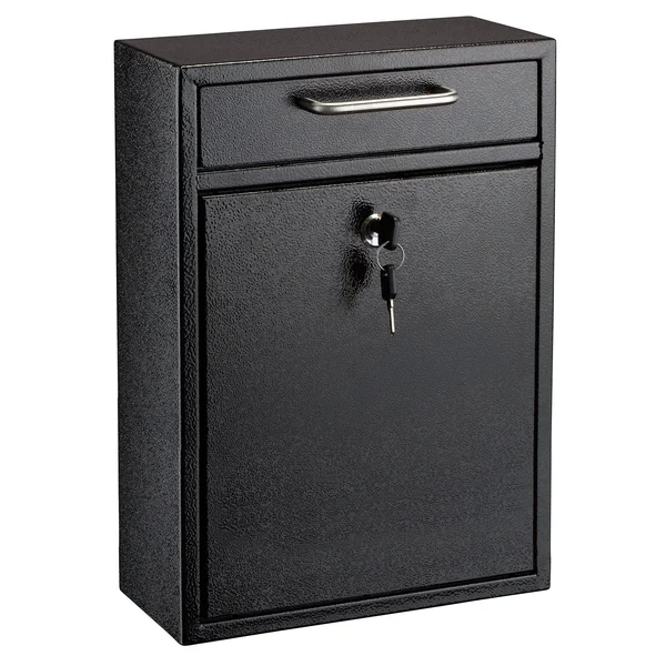 AdirOffice Locking Black Large Drop Box Wall Mounted Mailbox