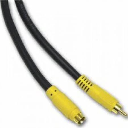 C2G Value Series Bi-Directional - Video cable - Black - 25 ft - M 4 pin mini-DIN to M RCA