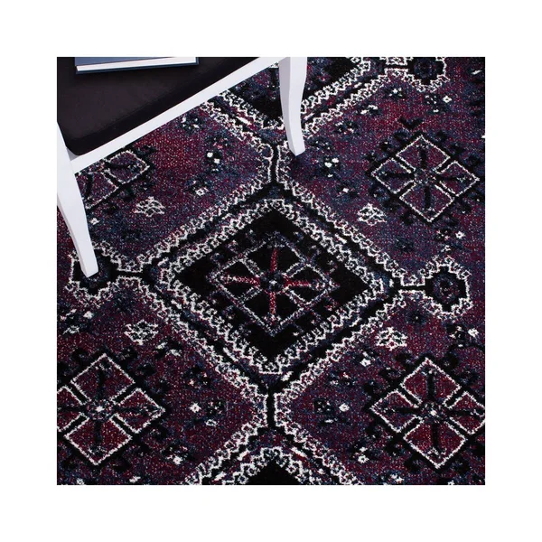 Vintage Hamadan VTH293V Purple, Black - 2-3 x 8