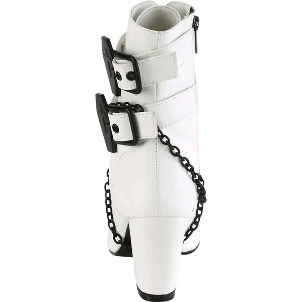 Demonia - Womens VIVIKA-128 Boots White Vegan - Size-7