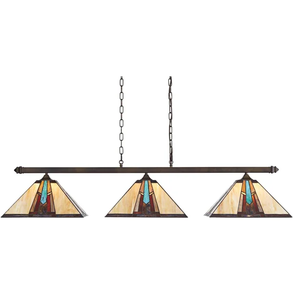 Pleske 56x22 Wide Bronze Ranier Kitchen Island Light Pendant