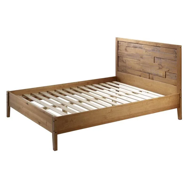 Pemberly Row Queen Platform Bed in Caramel