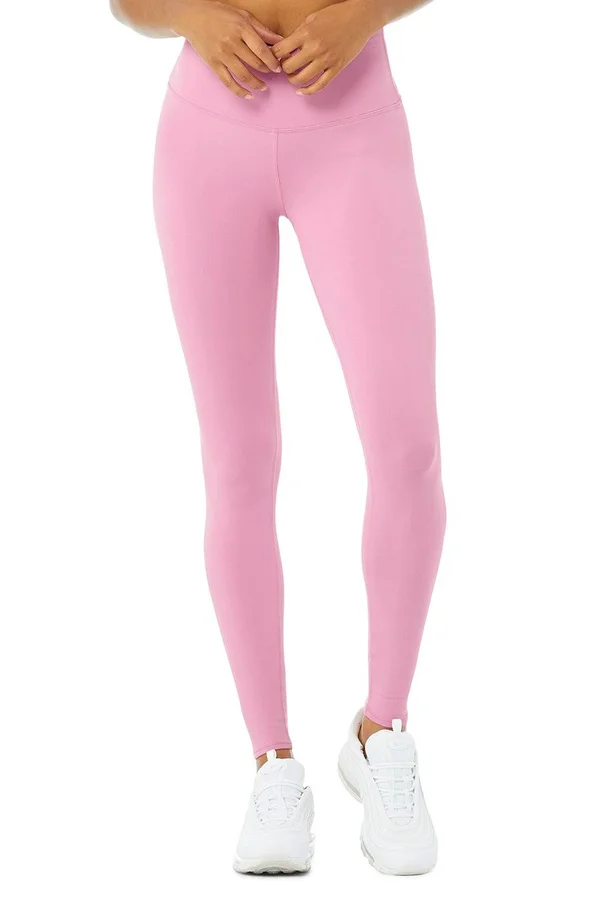 Alo Yoga - High-Waist Airbrush Legging in Parisian Pink, Size: Medium