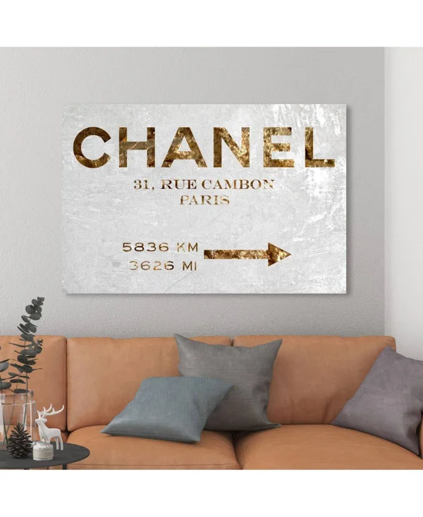 Oliver Gal Couture Road Sign Canvas Art