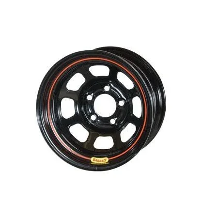Bassett 50s565 15x10 D-Hole Lite 5x5 6.5 inch Backspace Black Wheel