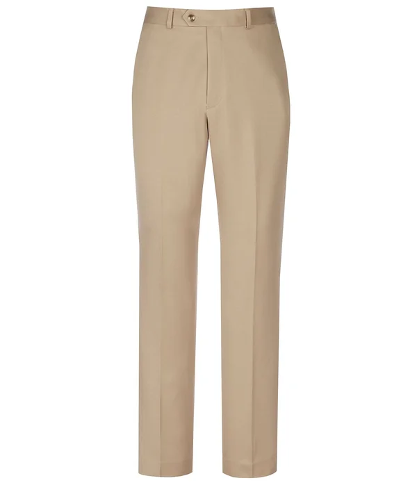 Roundtree Yorke TravelSmart Non-Iron Flat-Front Ultimate Comfort Microfiber Dress Pants - Mens, 40 29, Light Khaki - Dillard&s Ex