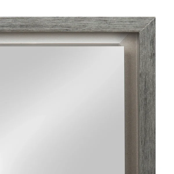 Kate and Laurel Evans Framed Wall Panel Mirror, 16x48, Silver