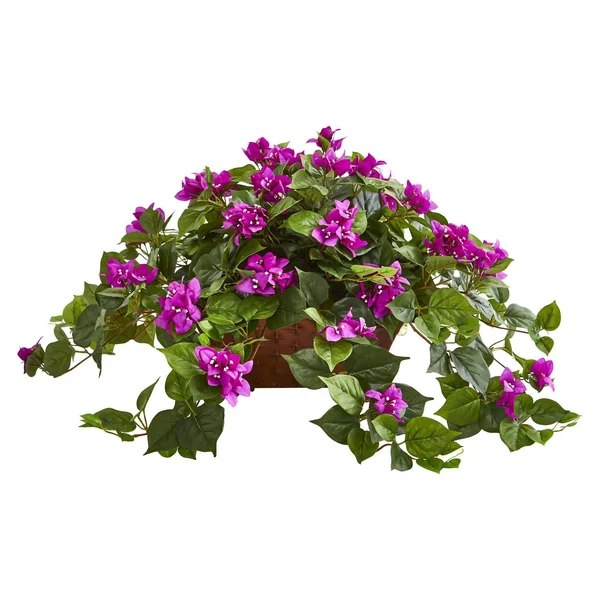 Nearly Natural Bougainvillea Artificial Plant in Hanging Basket