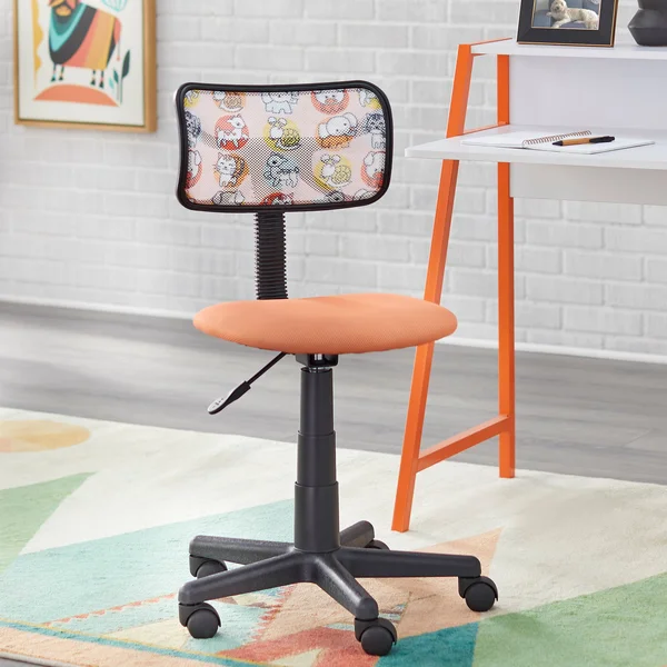 TMS Focus Kids Metal Frame Desk and Chair Set - Multiple Colors, Black