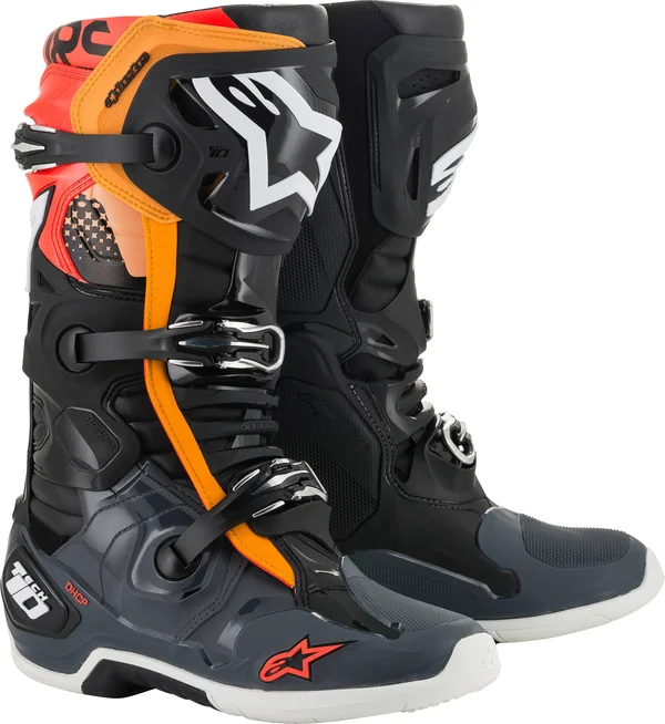 Alpinestars 2020 Tech 10 Boots Black/Gray/Orange/Red 10